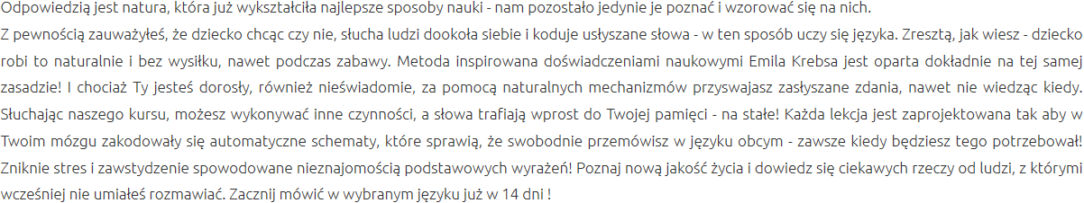 Efektywna Metoda Nauki Mszana Dolna